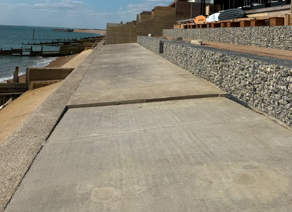 Permeable base installation