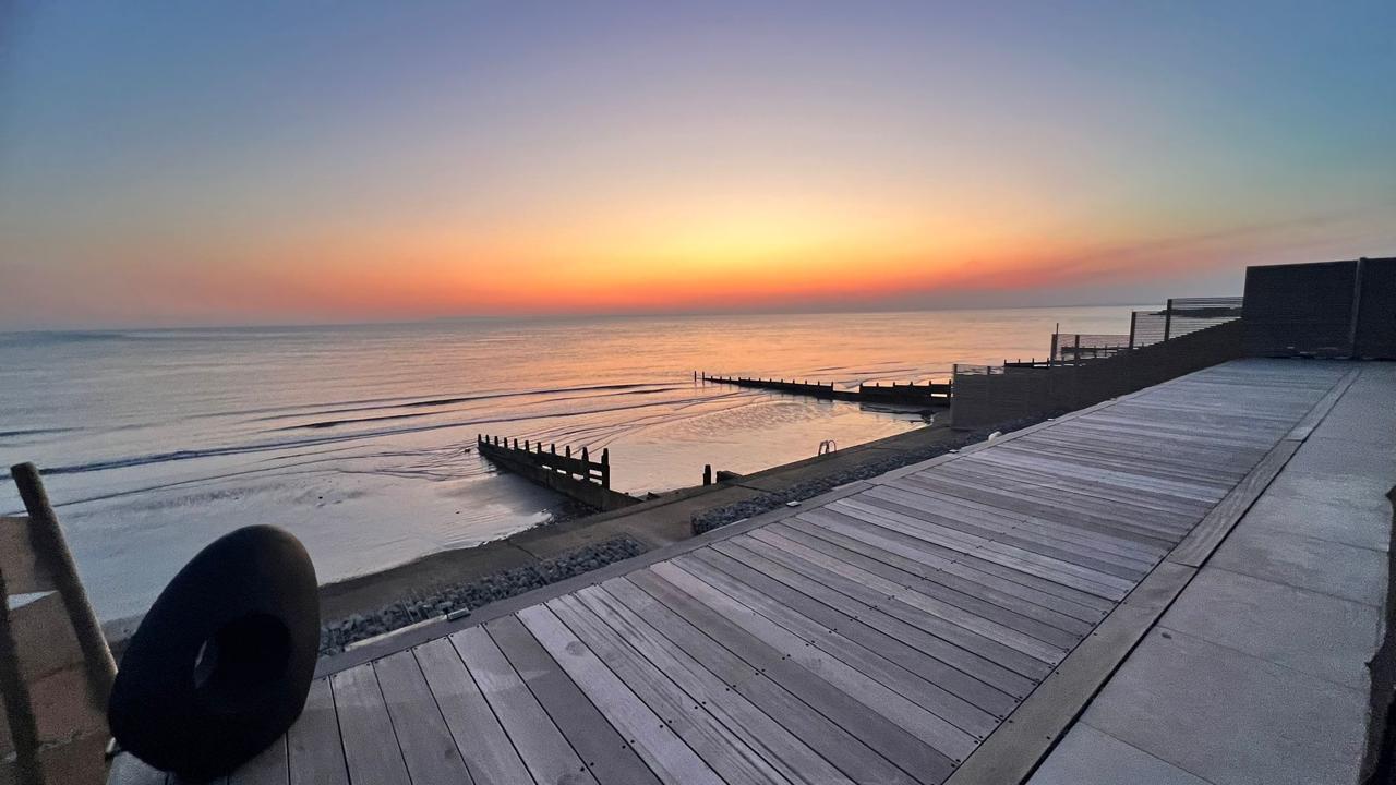 Luxury decking by the sea